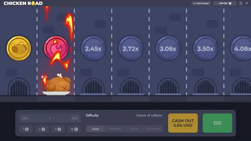 Versión demo del juego Chicken Cross.